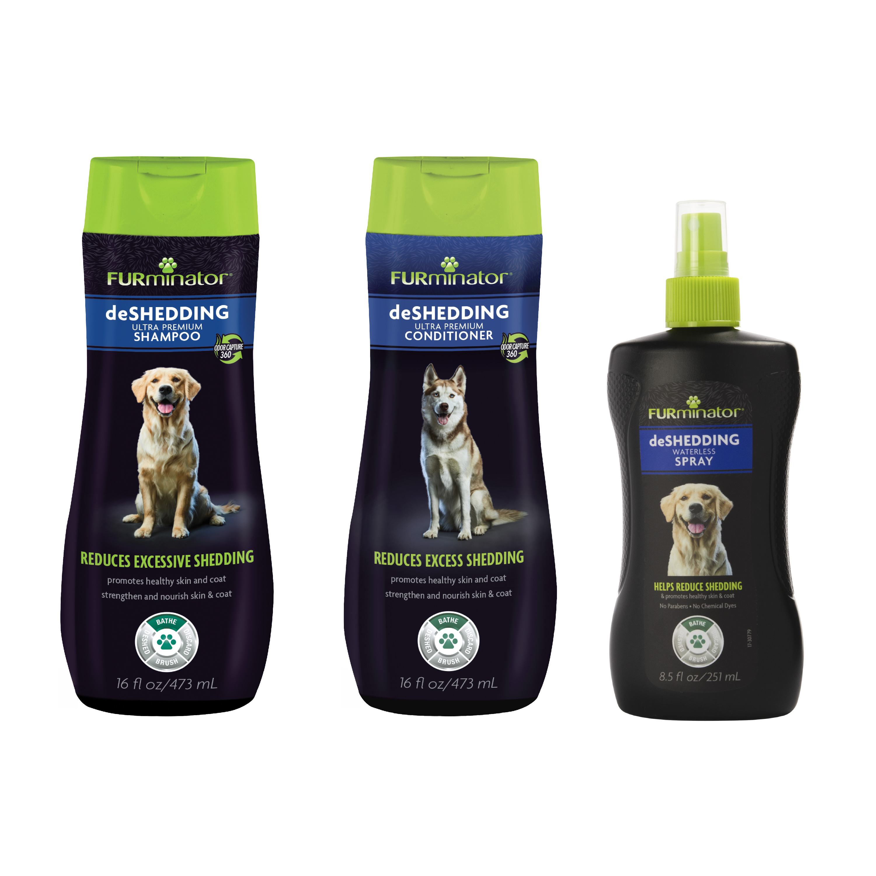 Deshedding spray outlet for dogs